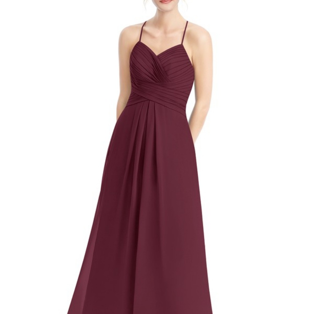 Azazie Cecilia in Cabernet, Size A4, worn once!